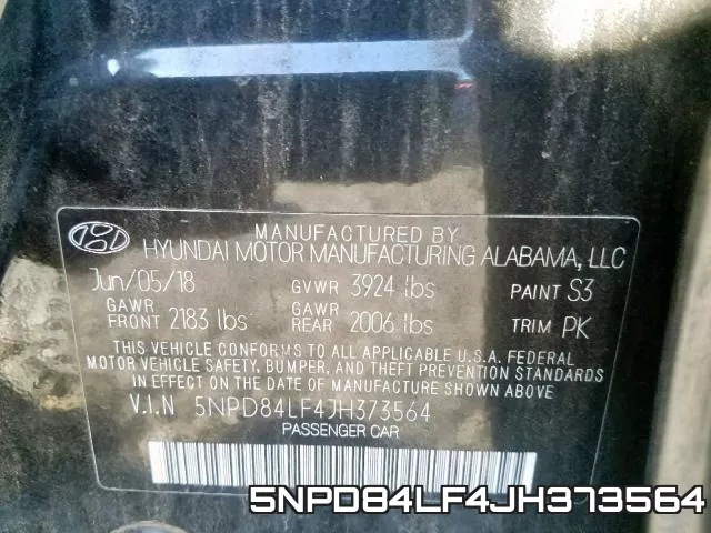 5NPD84LF4JH373564 фото 2