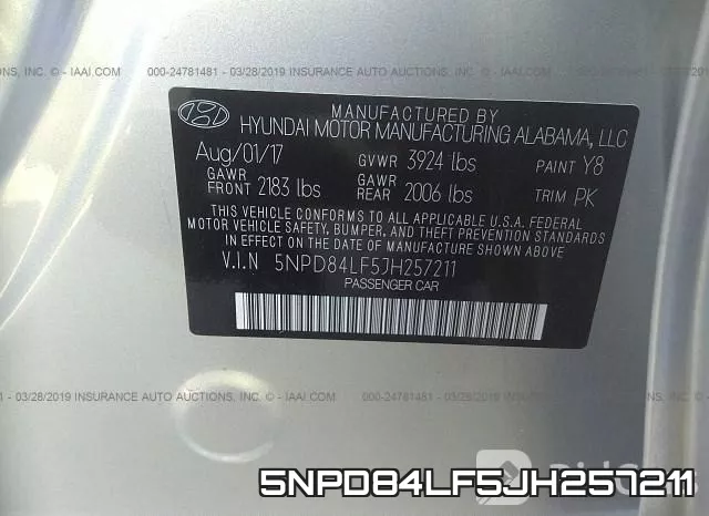 5NPD84LF5JH257211 фото 10