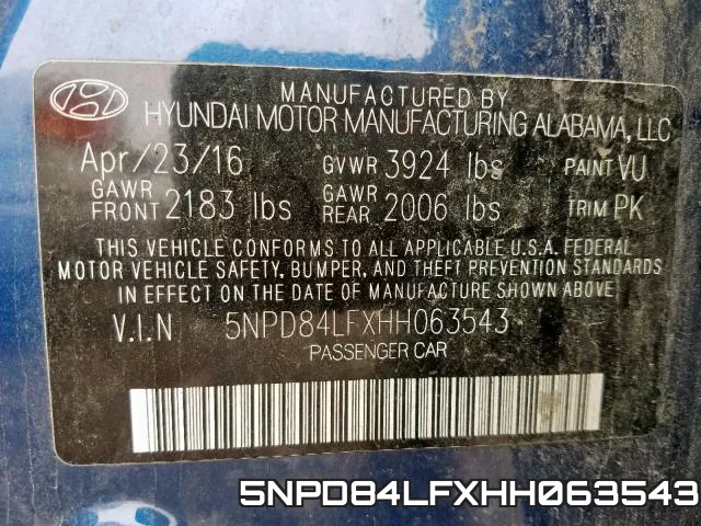 5NPD84LFXHH063543 фото 2