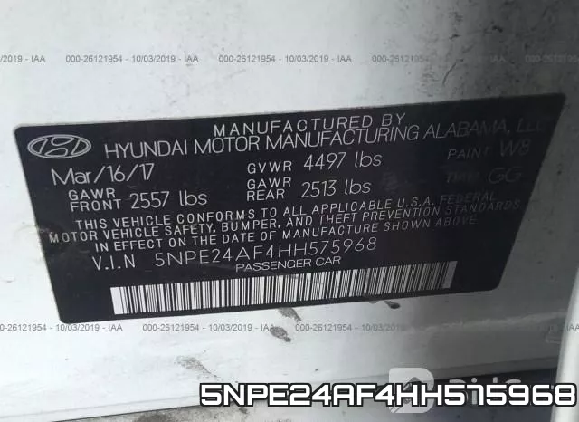 5NPE24AF4HH575968 фото 10