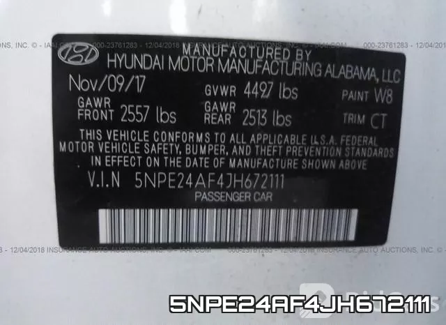 5NPE24AF4JH672111 фото 10
