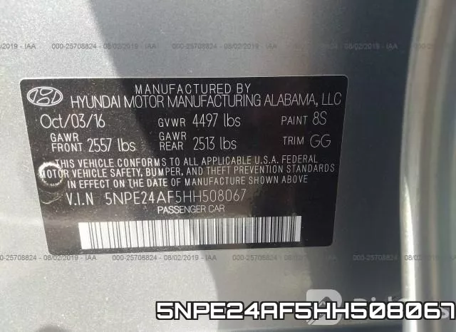 5NPE24AF5HH508067 фото 10