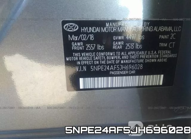 5NPE24AF5JH696028 фото 10
