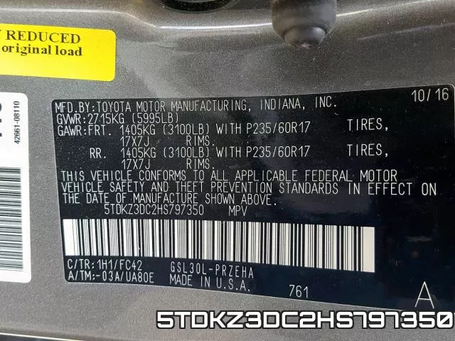 5TDKZ3DC2HS797350 фото 2