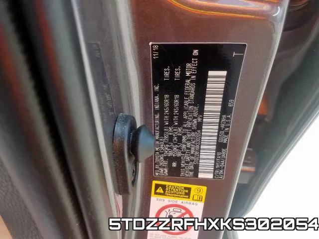 5TDZZRFHXKS302054 фото 2