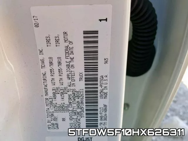 5TFDW5F10HX626311 фото 2