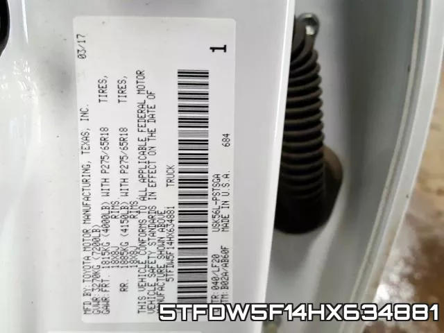 5TFDW5F14HX634881 фото 2