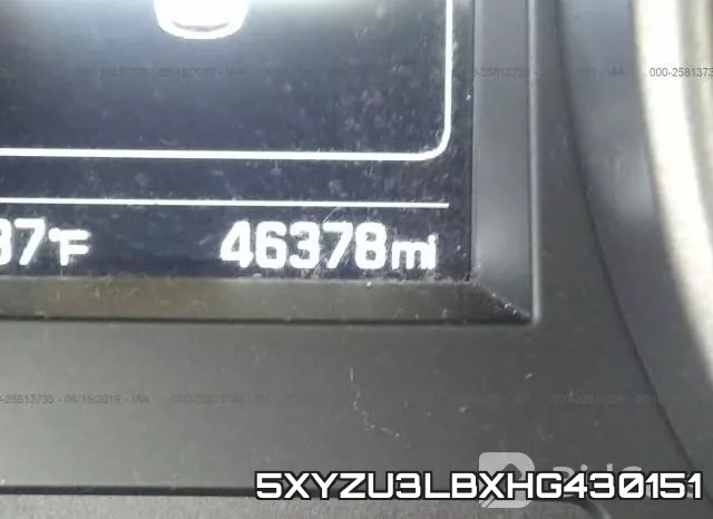 5XYZU3LBXHG430151 фото 8