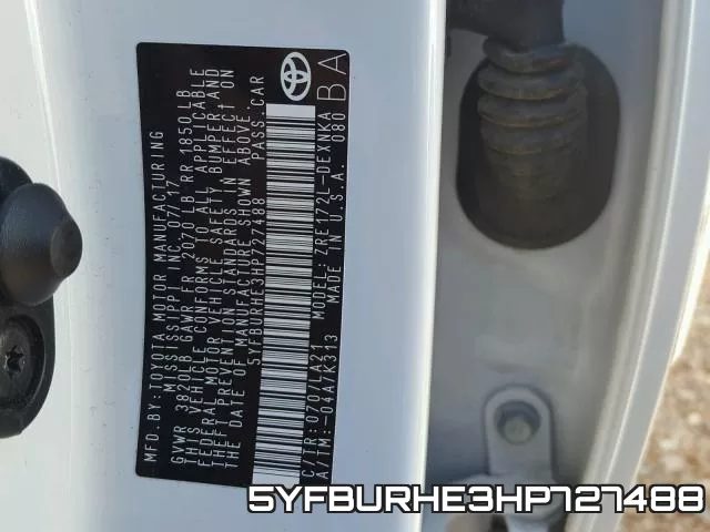 5YFBURHE3HP727488 фото 2