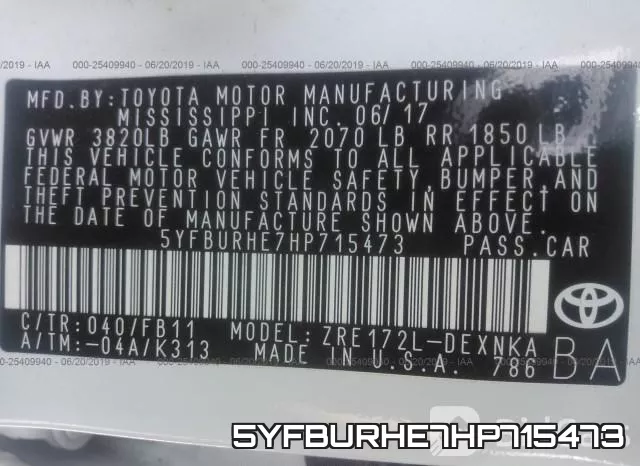5YFBURHE7HP715473 фото 10