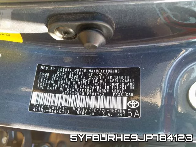 5YFBURHE9JP784123 фото 2