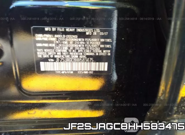 JF2SJAGC8HH583475 фото 10