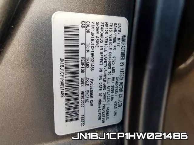 JN1BJ1CP1HW021486 фото 2