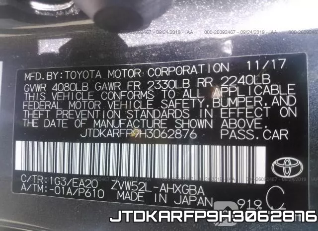 JTDKARFP9H3062876 фото 10
