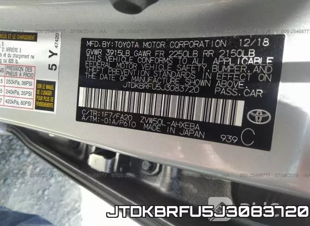 JTDKBRFU5J3083720 фото 10