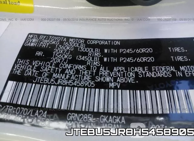 JTEBU5JR8H5458905 фото 10