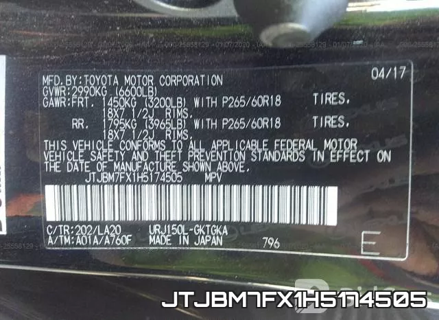 JTJBM7FX1H5174505 фото 10