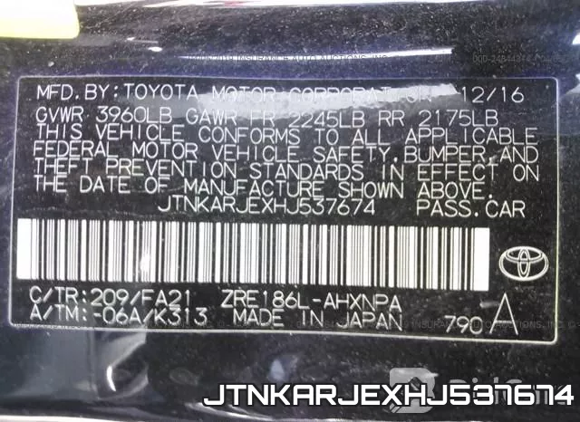 JTNKARJEXHJ537674 фото 10