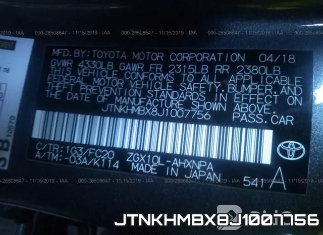 JTNKHMBX8J1007756 фото 9