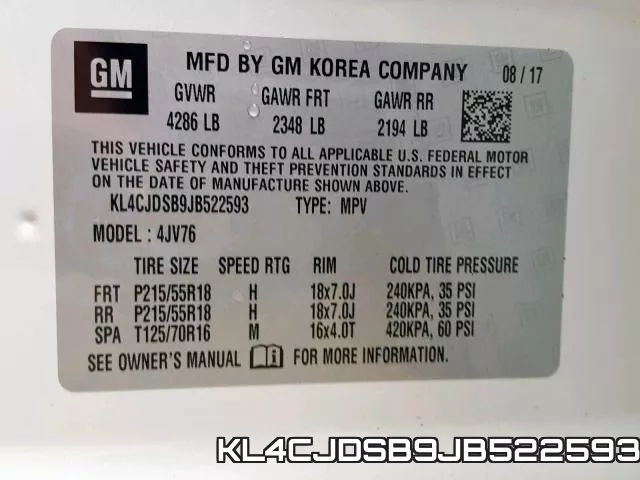 KL4CJDSB9JB522593 фото 2