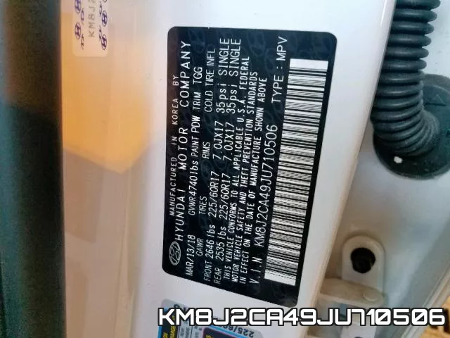 KM8J2CA49JU710506 фото 2