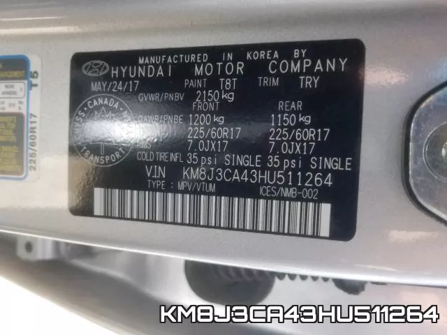 KM8J3CA43HU511264 фото 2