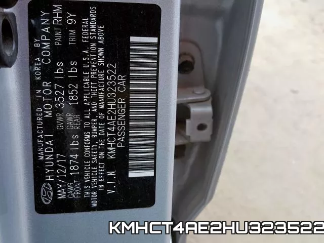 KMHCT4AE2HU323522 фото 2