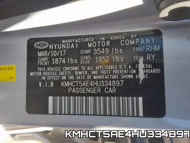 KMHCT5AE4HU334897 фото 2