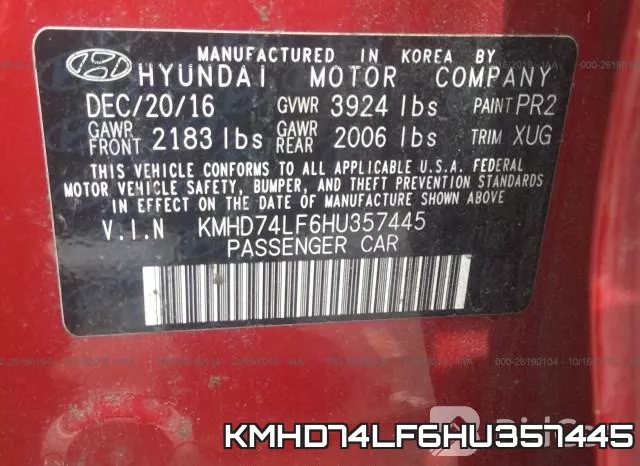 KMHD74LF6HU357445 фото 10