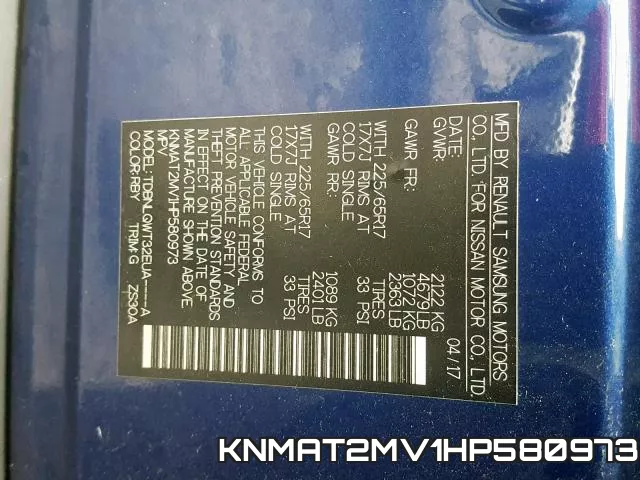 KNMAT2MV1HP580973 фото 2