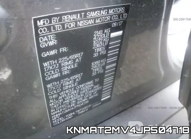KNMAT2MV4JP504718 фото 10