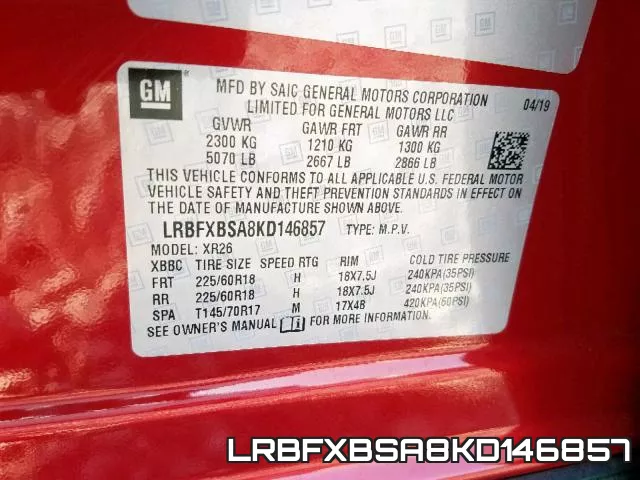 LRBFXBSA8KD146857 фото 2