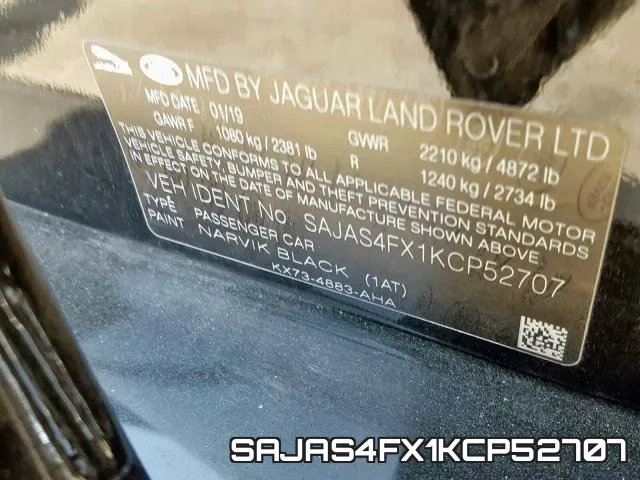 SAJAS4FX1KCP52707 фото 2