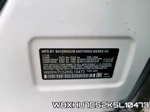 WBXHU7C52K5L10473 фото 2