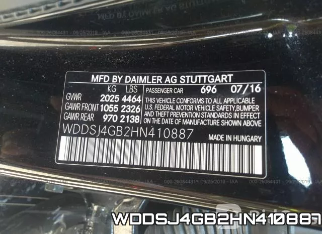 WDDSJ4GB2HN410887 фото 10