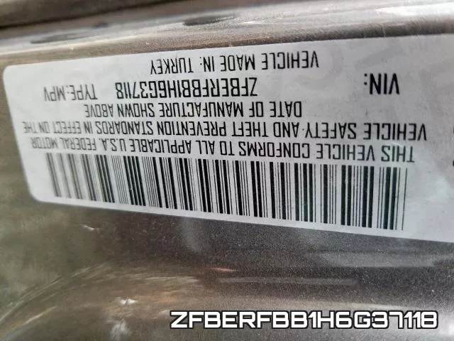 ZFBERFBB1H6G37118 фото 2