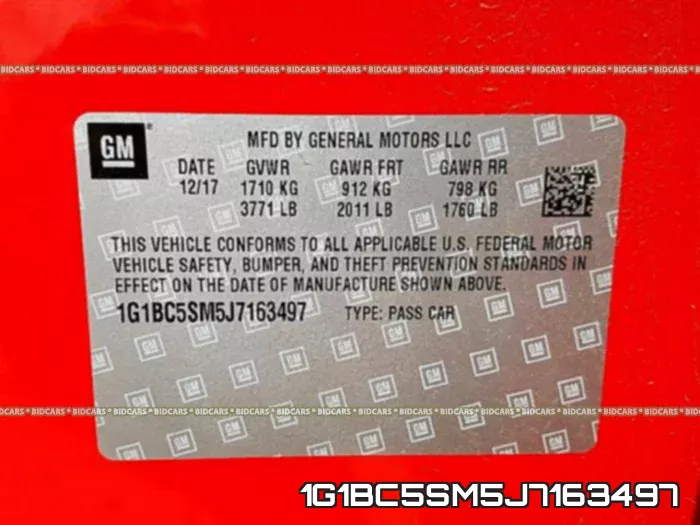 1G1BC5SM5J7163497 фото 2