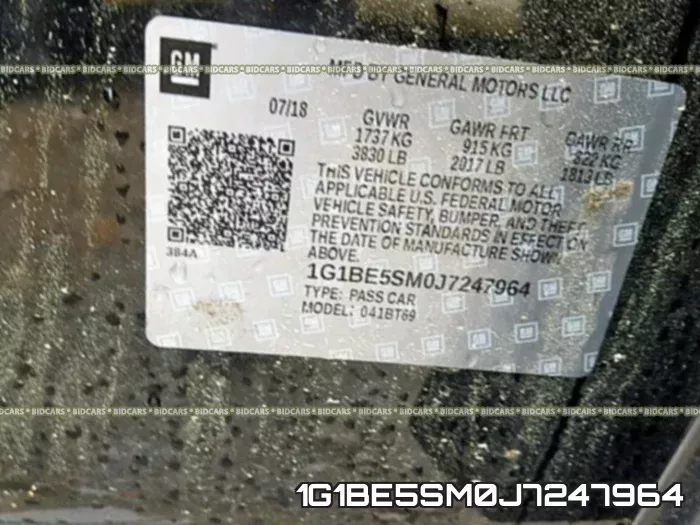 1G1BE5SM0J7247964 фото 2