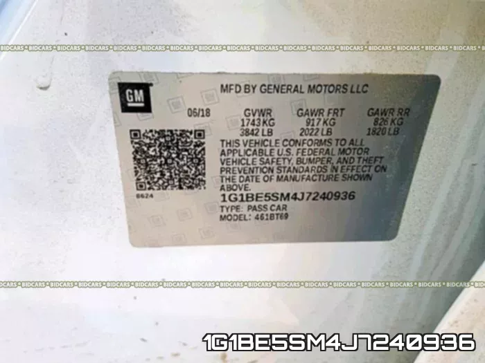 1G1BE5SM4J7240936 фото 2