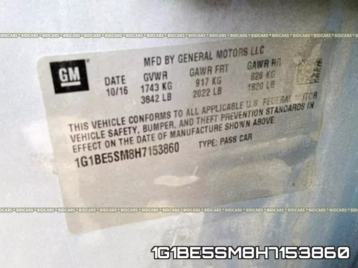 1G1BE5SM8H7153860 фото 2