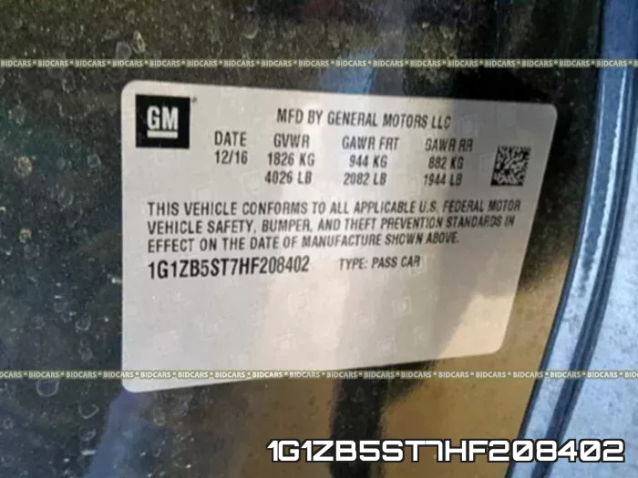1G1ZB5ST7HF208402 фото 2