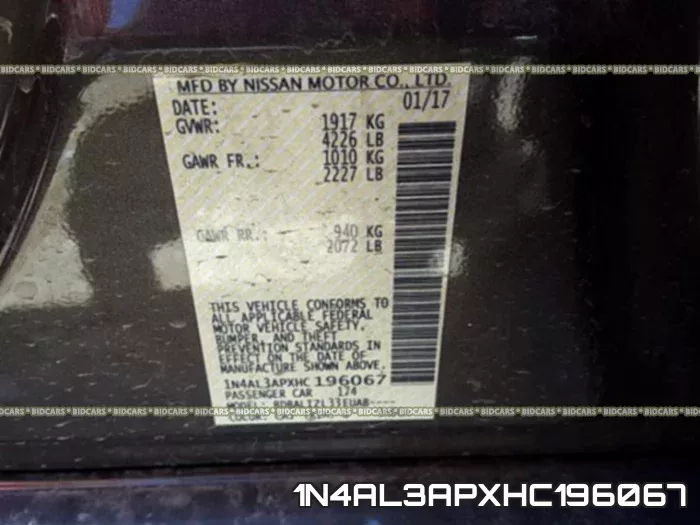 1N4AL3APXHC196067 фото 2