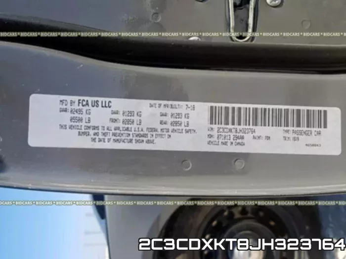 2C3CDXKT8JH323764 фото 2