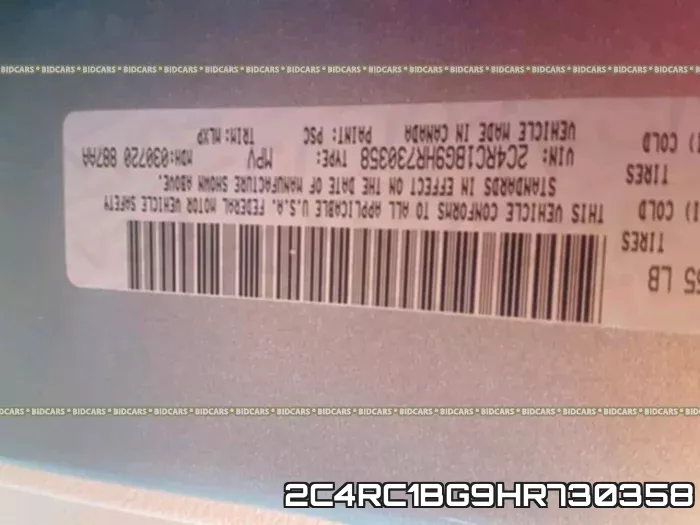 2C4RC1BG9HR730358 фото 2