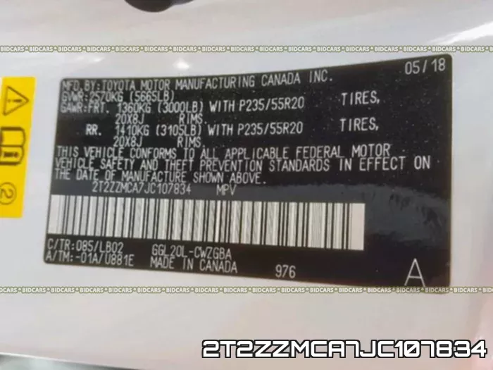2T2ZZMCA7JC107834 фото 2