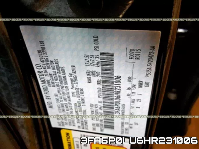 3FA6P0LU6HR231006 фото 2