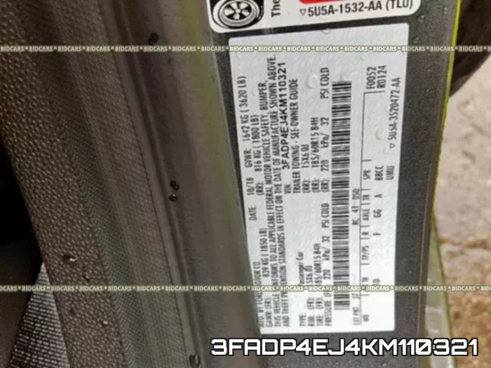 3FADP4EJ4KM110321 фото 2