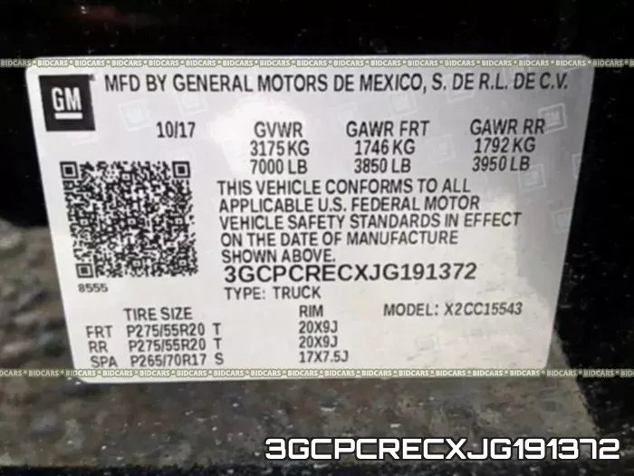 3GCPCRECXJG191372 фото 2