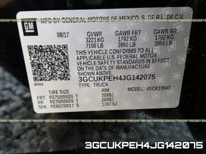 3GCUKPEH4JG142075 фото 2