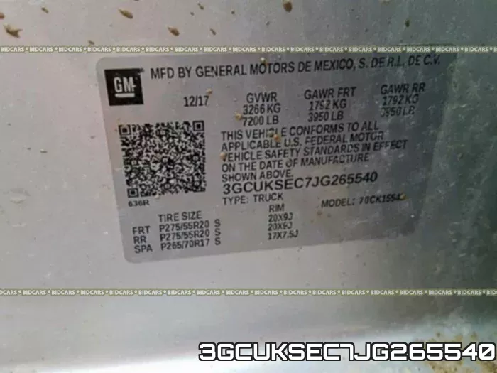 3GCUKSEC7JG265540 фото 2